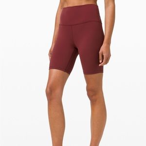 Lululemon Align High-rise Short 8”, red merlot, size 8